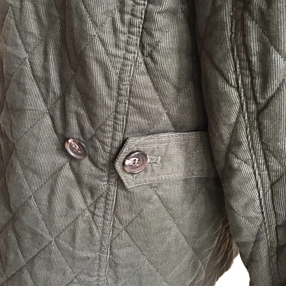 Talbots XL Women’s Quilted Jacket Corduroy Hunter Green Barn/Fisherman Core - Picture 9 of 16